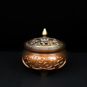 Six-syllabled Sanskrit Mantra Incense Burner  六字真言铜炉